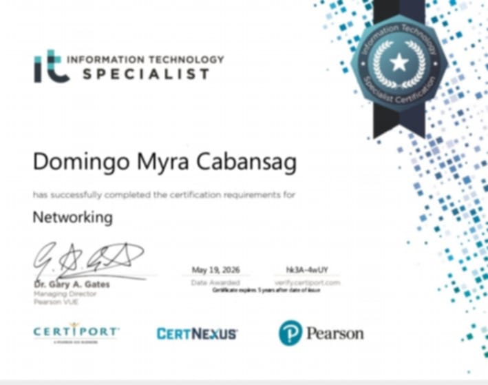 Cisco Networking Academy Certificate